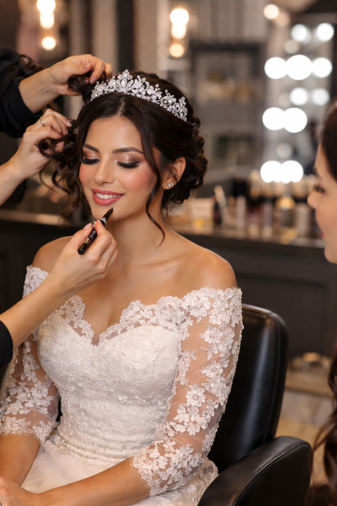 Bride in preparation for her big day