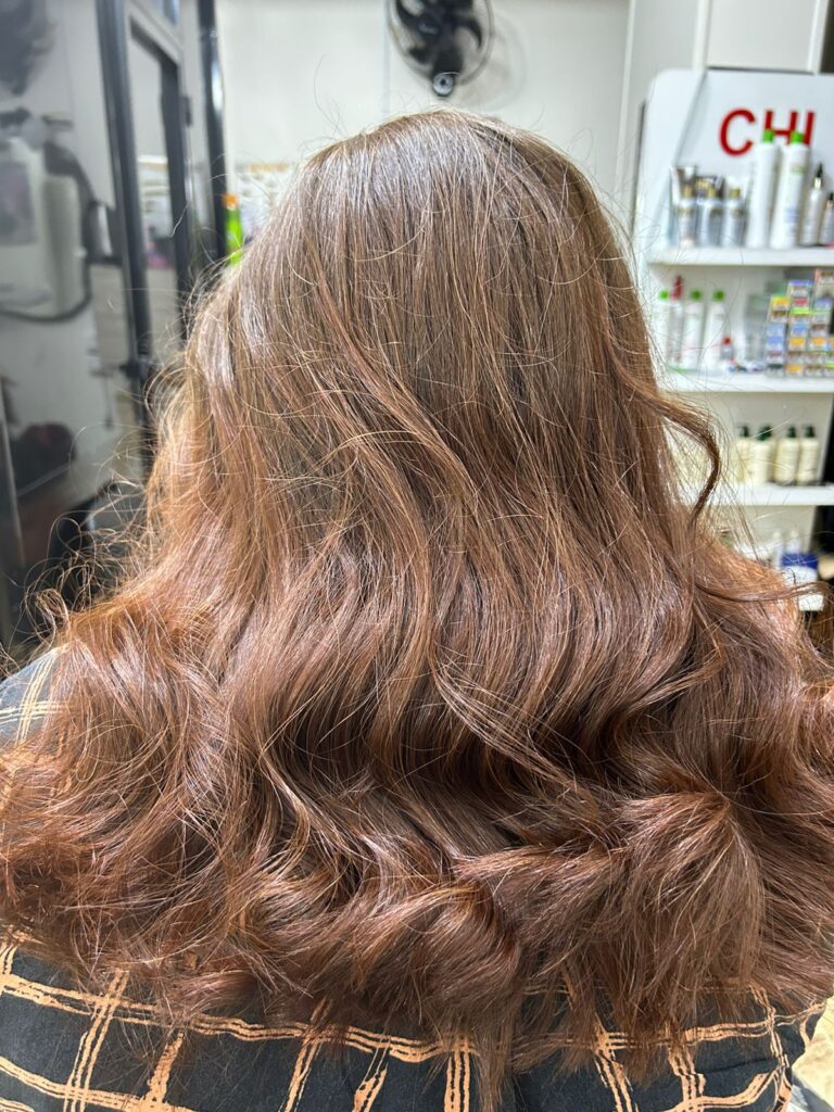soft brunette hair color result at beauty salon soft brunette hair color result at beauty salon near Rehab City