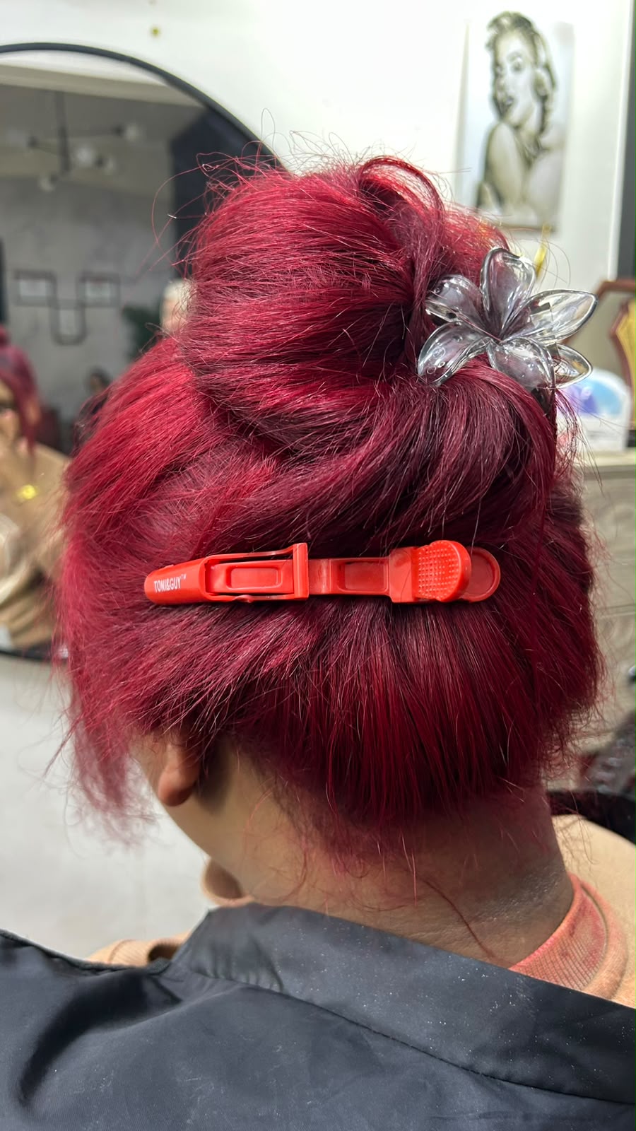 burgundy red hair color and treatment new cairo salon