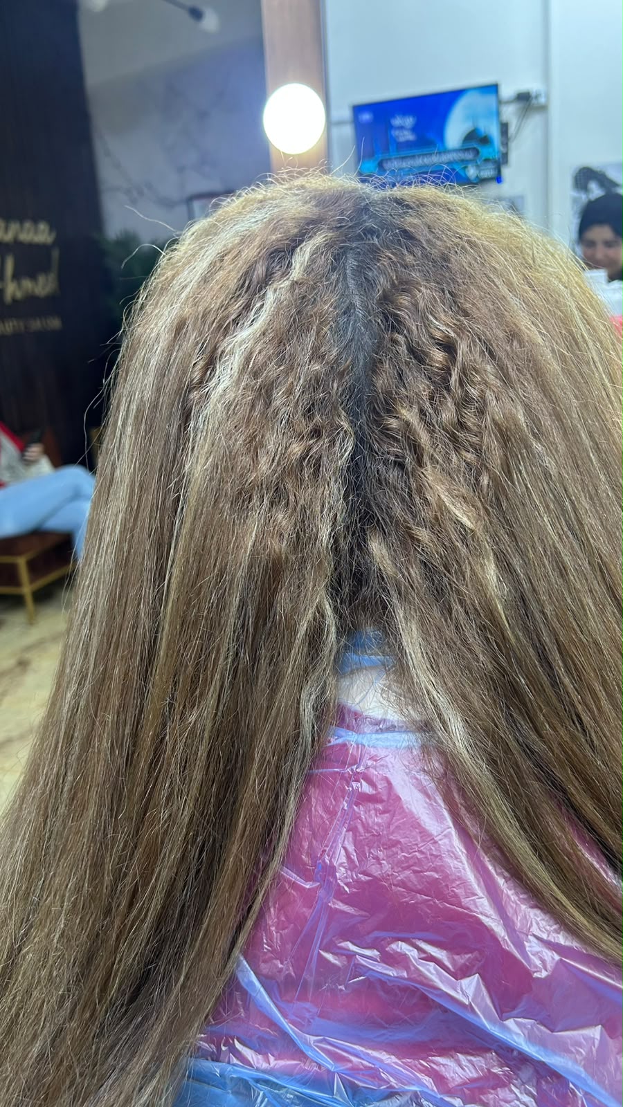 frizzy blonde hair before treatment 3rd settlement new cairo