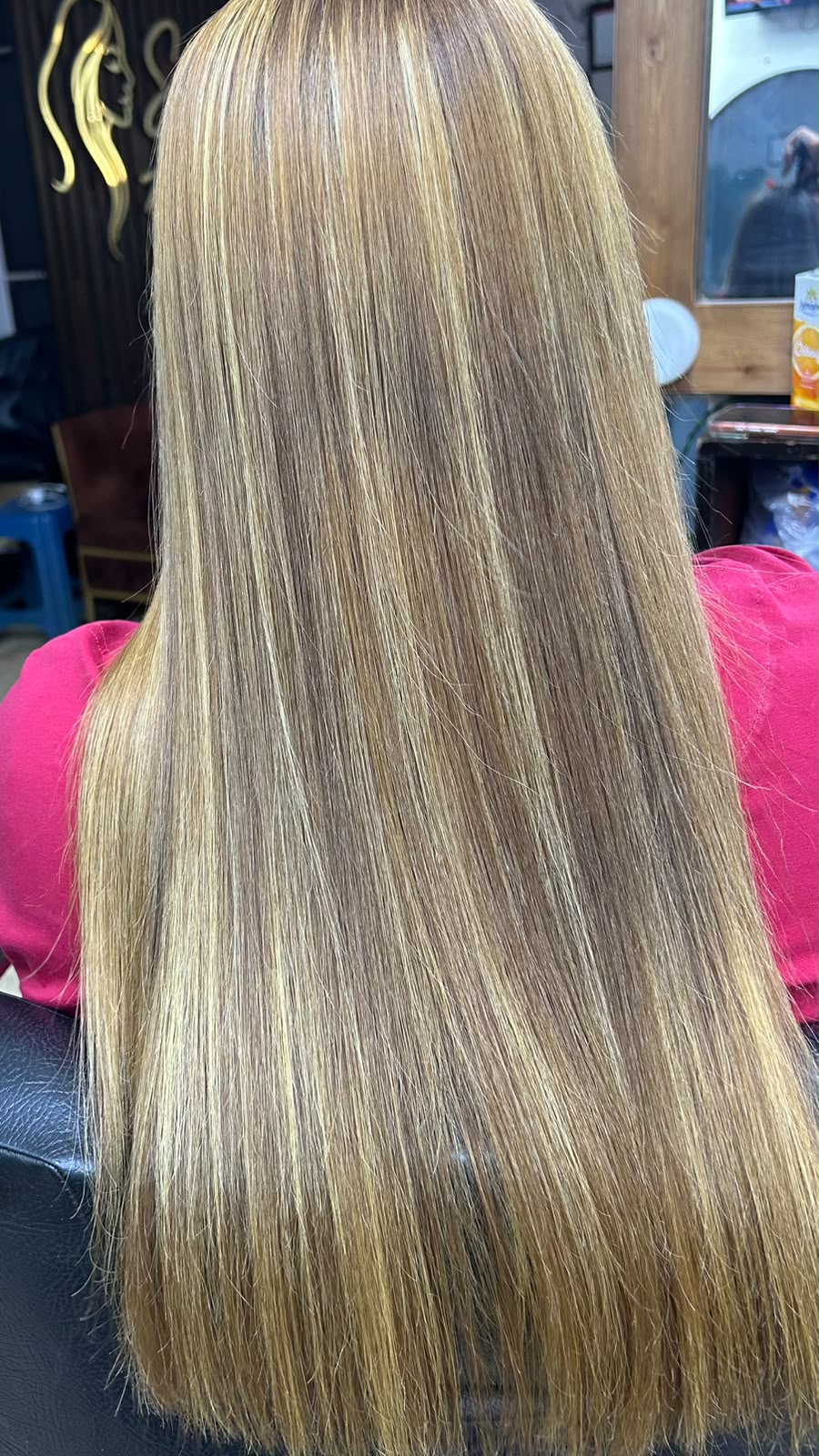 long blonde highlights hair treatment result new cairo