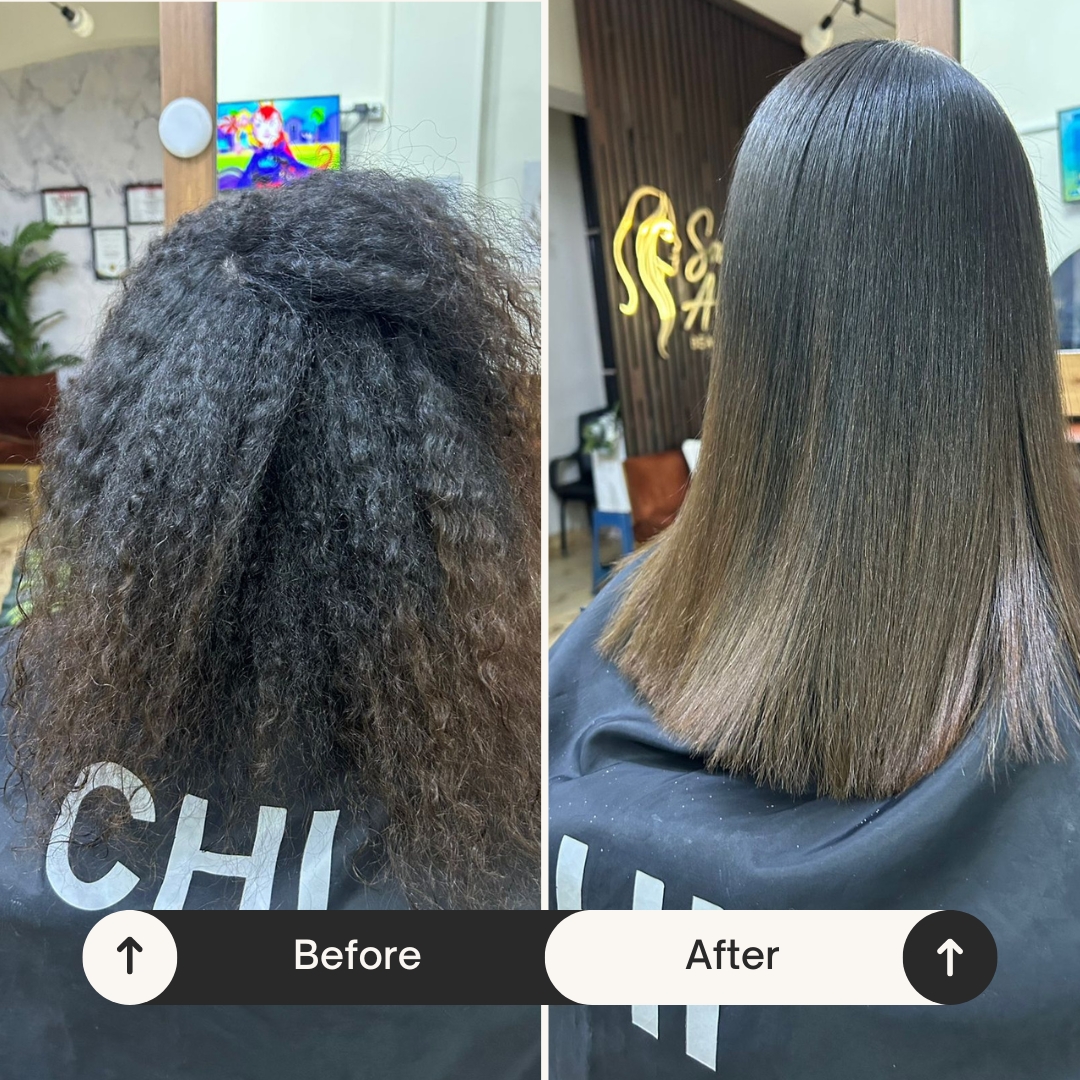sanaa ahmed chi keratin short brown hair