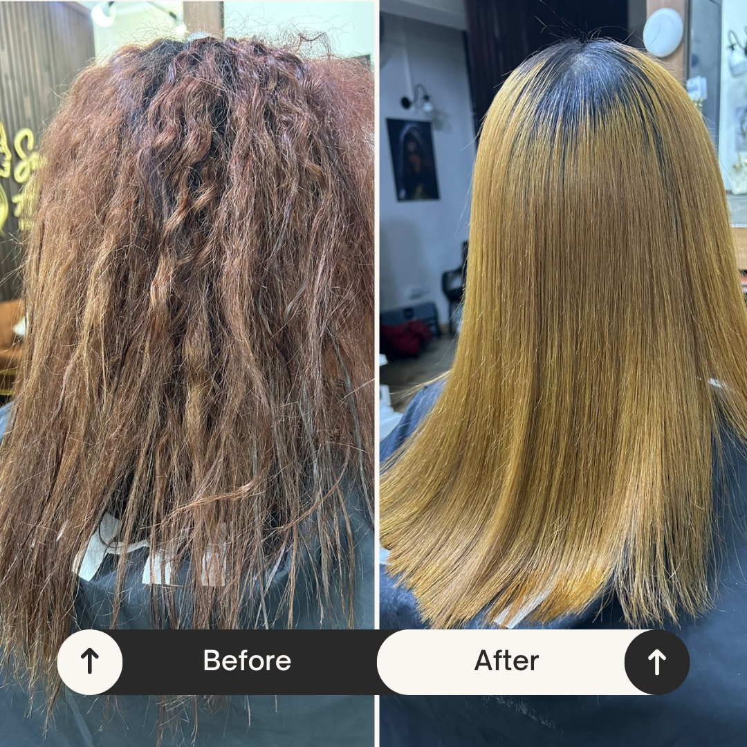 sanaa ahmed keratin colored damaged hair