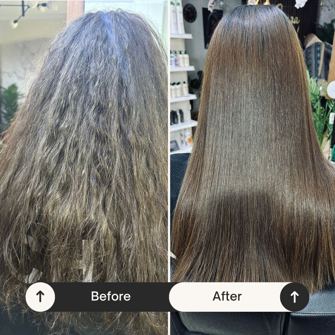 sanaa ahmed keratin long wavy brown result