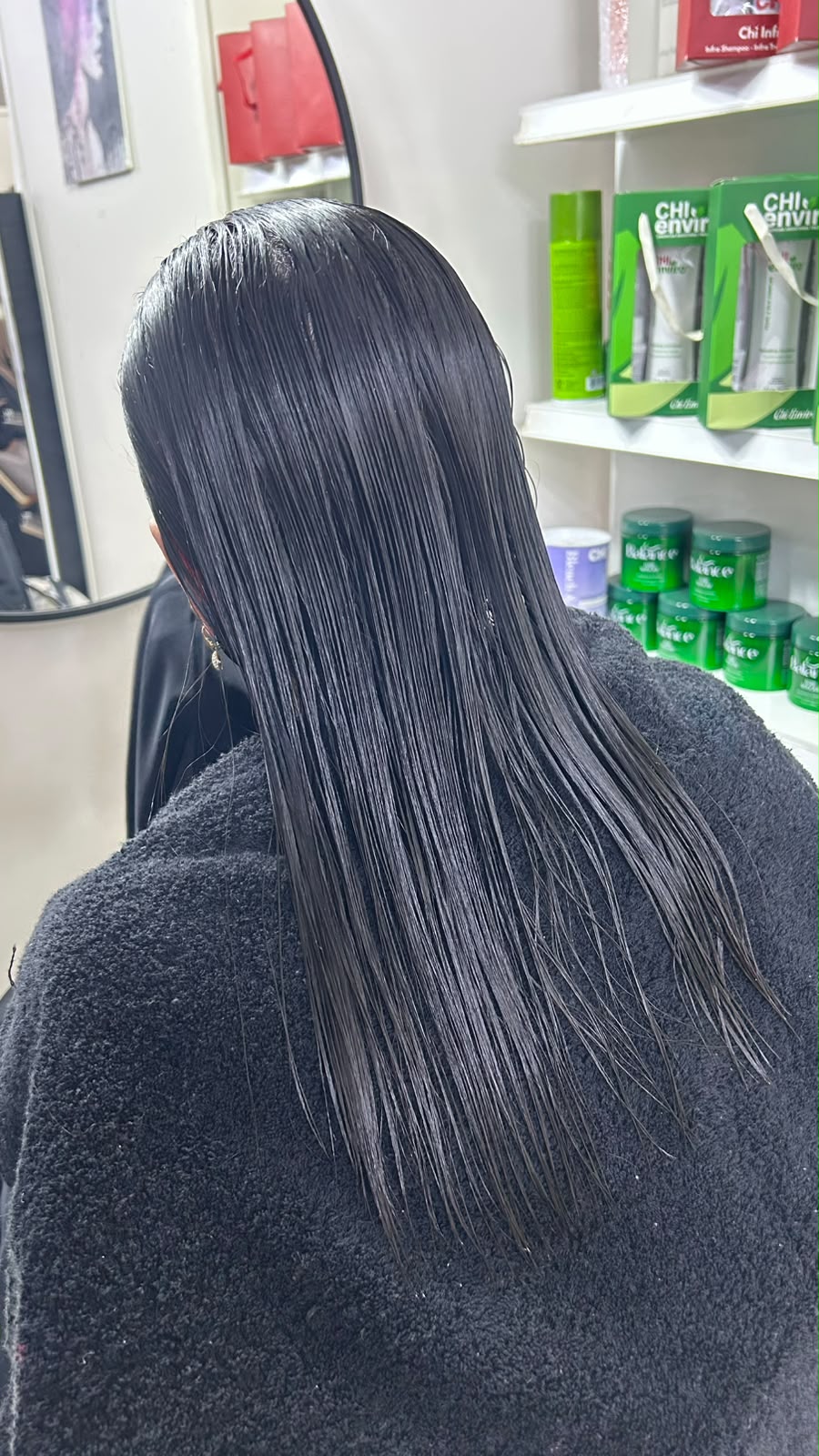 wet hair during hair treatment 3rd settlement new cairo
